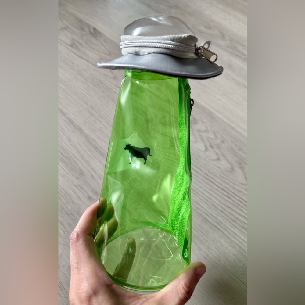 NEW UFO Alien Abduction Pen Case Green Pencil Pouch Unidentified Flying Object